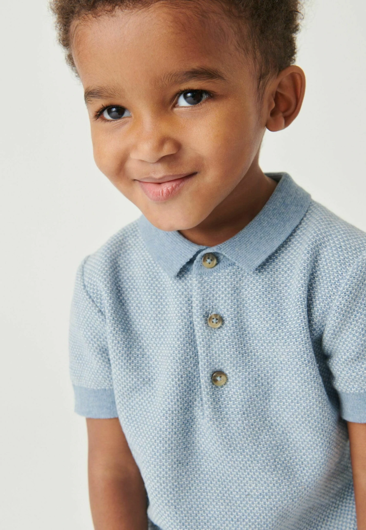 Next Textured Short Sleeve Standard - Poloshirt - Blue 3 Next Textured Short Sleeve Standard - Poloshirt - Blue - Afbeelding 3