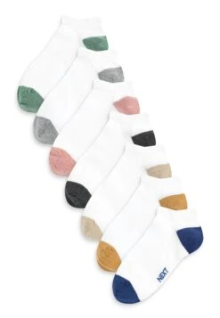 Next 7 Pack Rich Trainer - Sokken - White Bright Heel And Toe