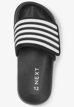 Next Stripe Touch Fastening Standard - Badslippers - Black White 8 Next Stripe Touch Fastening Standard - Badslippers - Black White -Next acf8951b6d994fe28700d268c8def71a