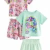 Next 2 Pack Set - Pyjama - Pink Green Alien