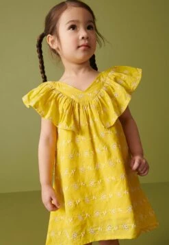 Next Ruffle Standard - Jurk - Yellow Broderie