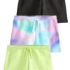 Next 3 Pack - Shorts - Pink Blue Purple Digital Tie Dye Print