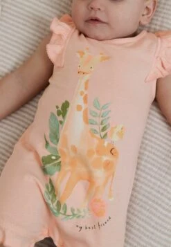 Next 2Pk Animal Frill SleeveStandard - Jumpsuit - Pink White