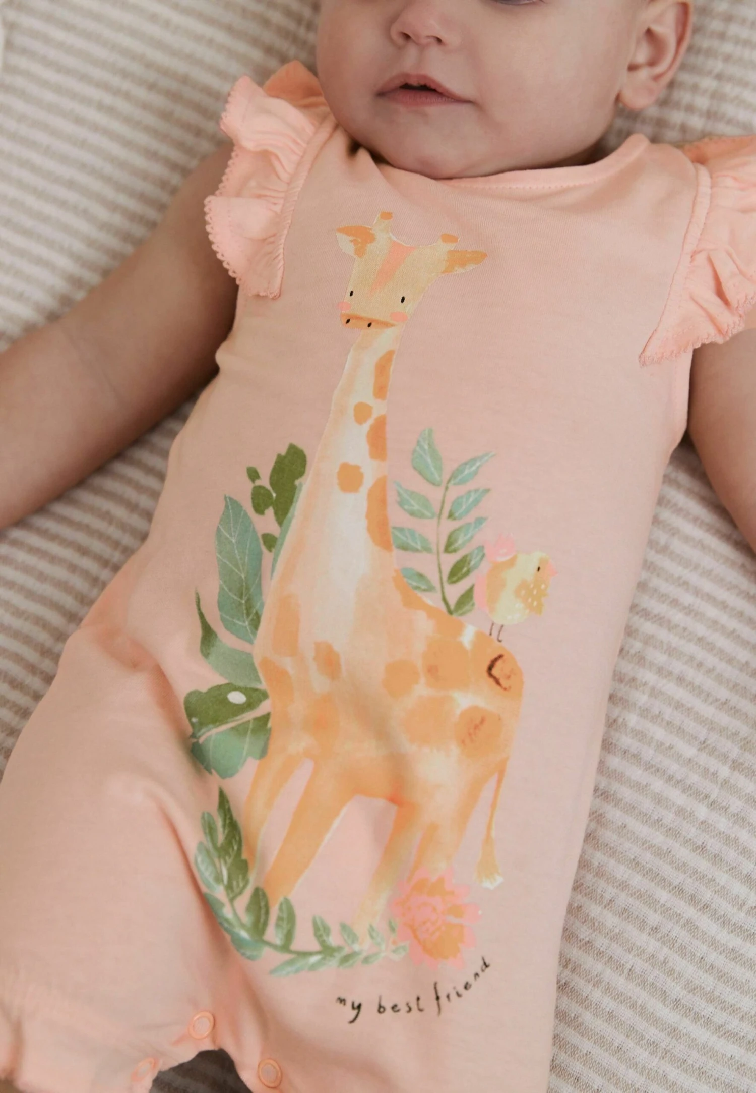 Next 2Pk Animal Frill SleeveStandard - Jumpsuit - Pink White 1 Next 2Pk Animal Frill SleeveStandard - Jumpsuit - Pink White