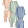 Next 3 Pack6 Piece Set Standard - Body - Mint Green Navy Blue Rust Brown Character
