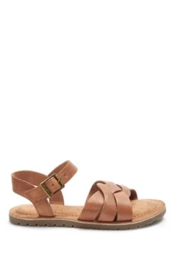 Next Wide Fit- Sandalen - Tan Brown Woven Leather
