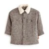 Next Borg Lined- Jas - Tan Brown Check
