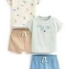Next 4 Piece Set- Shorts - Blue Dog
