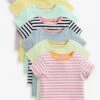 Next 7 Pack- T-Shirt Print - Multi-Coloured
