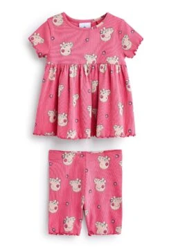 Next Peppa Short Co-Ord Set Standard - Shorts - Pink