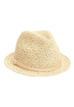 Next Pink Trim Straw Trilby (Younger) - Hoed - Beige