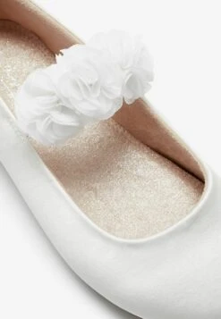 Next Stain Resistant Corsage Flower Occasion Shoes Wide Fit G - Ballerina'S - White -Next c3c9f242c840478eae4dad89a9ee19ae
