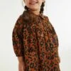 Next 3Mths-8Yrs - Spijkerjurk - Tan Animal Print