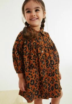 Next 3Mths-8Yrs - Spijkerjurk - Tan Animal Print