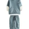 Next Utility Hoodie Jogger Set Hoodie And Joggers - Trainingspak - Teal Blue