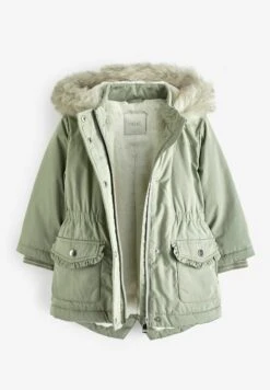 Next Shower Resistant Trim Standard - Parka - Sage Green -Next c8a125845a3c436b965dba9fbca6b51e