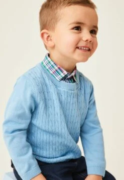 Next Cable Mock Standard - Trui - Blue