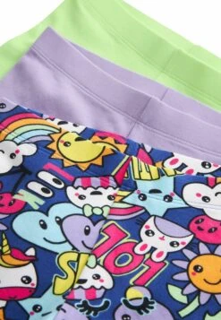Next Cycle 3 Pack - Shorts - Lime Green Purple Cute Character Print -Next cc836dcfcd7d41d4acdfce283e564ddb