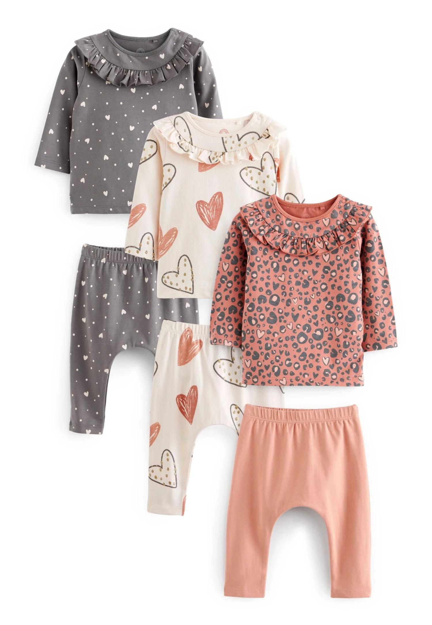 Next 3 Pack 6 Piece Set Standard - Legging - Rust Brown 1 Next 3 Pack 6 Piece Set Standard - Legging - Rust Brown