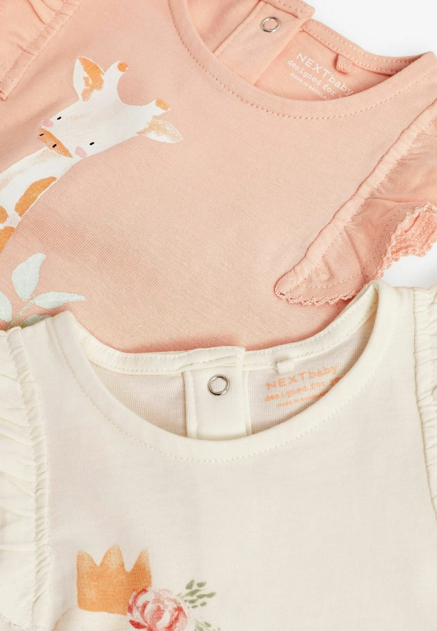 Next 2Pk Animal Frill SleeveStandard - Jumpsuit - Pink White 8 Next 2Pk Animal Frill SleeveStandard - Jumpsuit - Pink White - Afbeelding 8