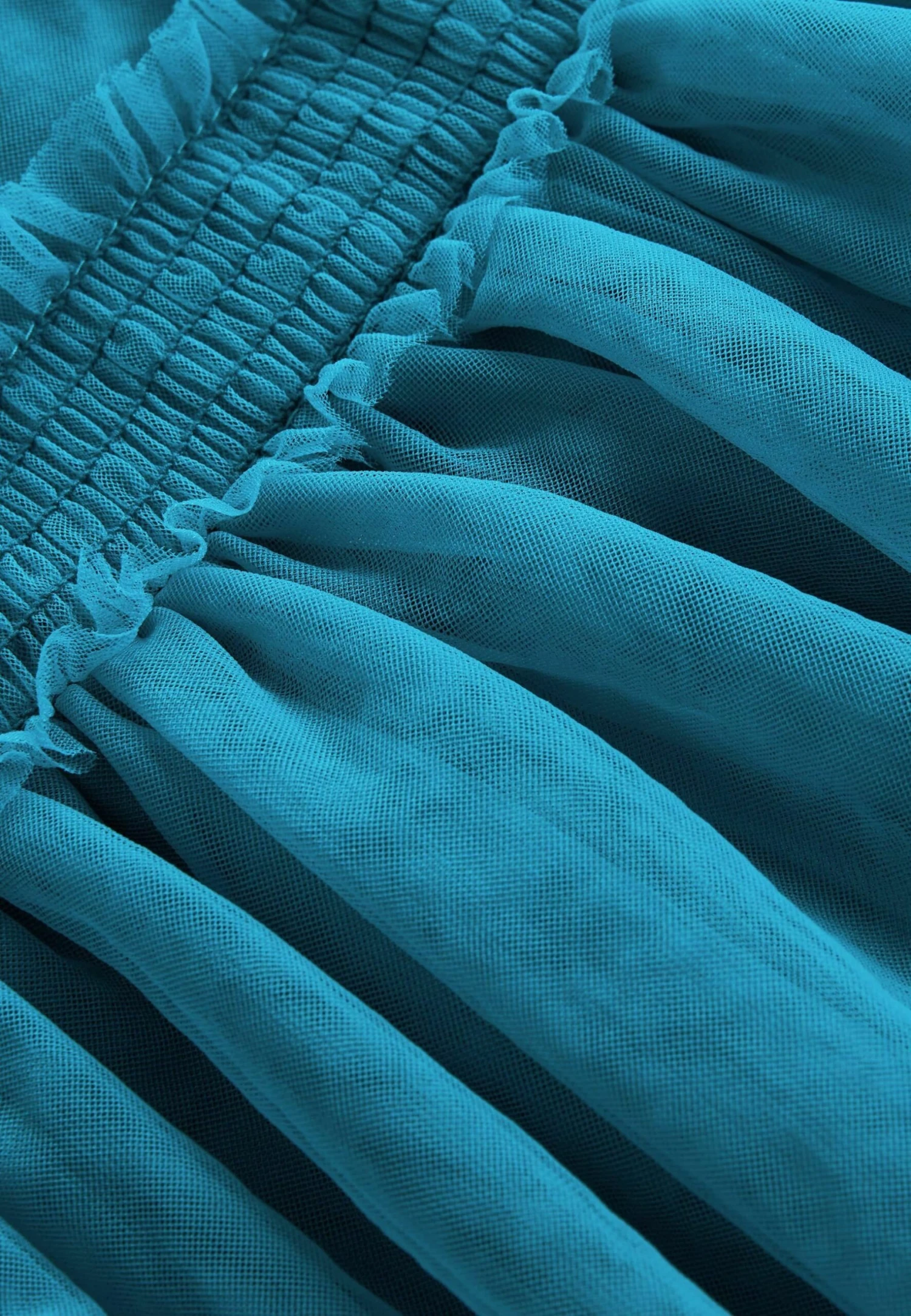 Next Embellished Mesh Collar- Cocktailjurk - Teal Blue 4 Next Embellished Mesh Collar- Cocktailjurk - Teal Blue - Afbeelding 4