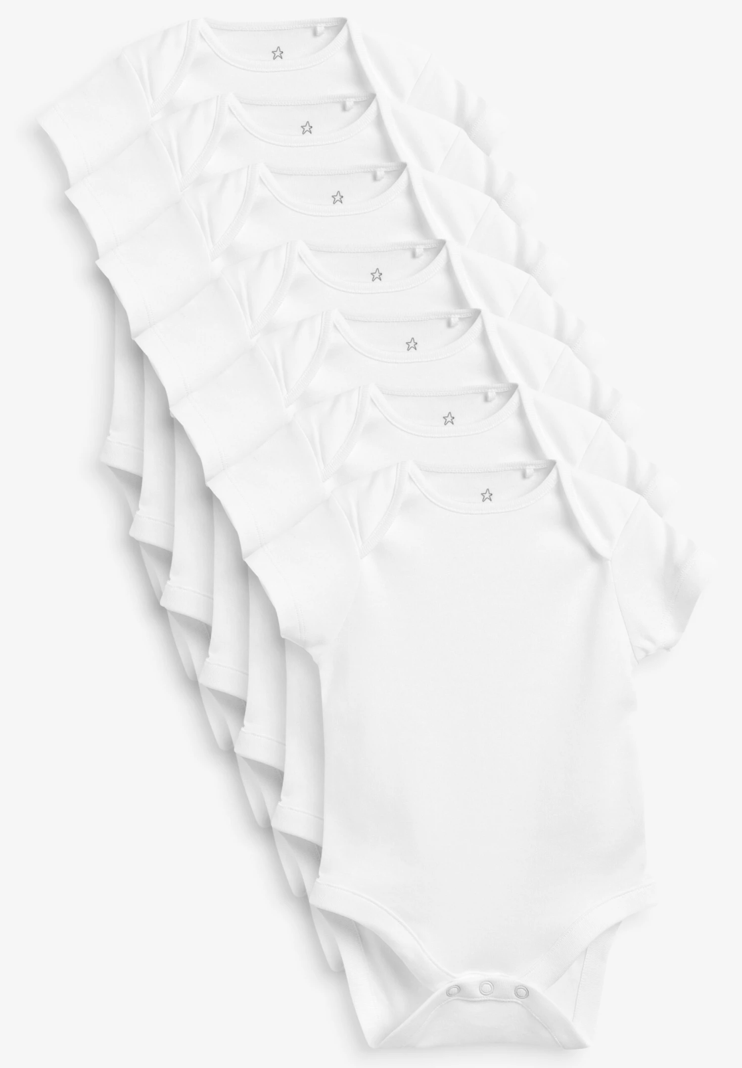 Next 7 Pack Cotton Short Sleeve Bodysuits - Body - White 1 Next 7 Pack Cotton Short Sleeve Bodysuits - Body - White