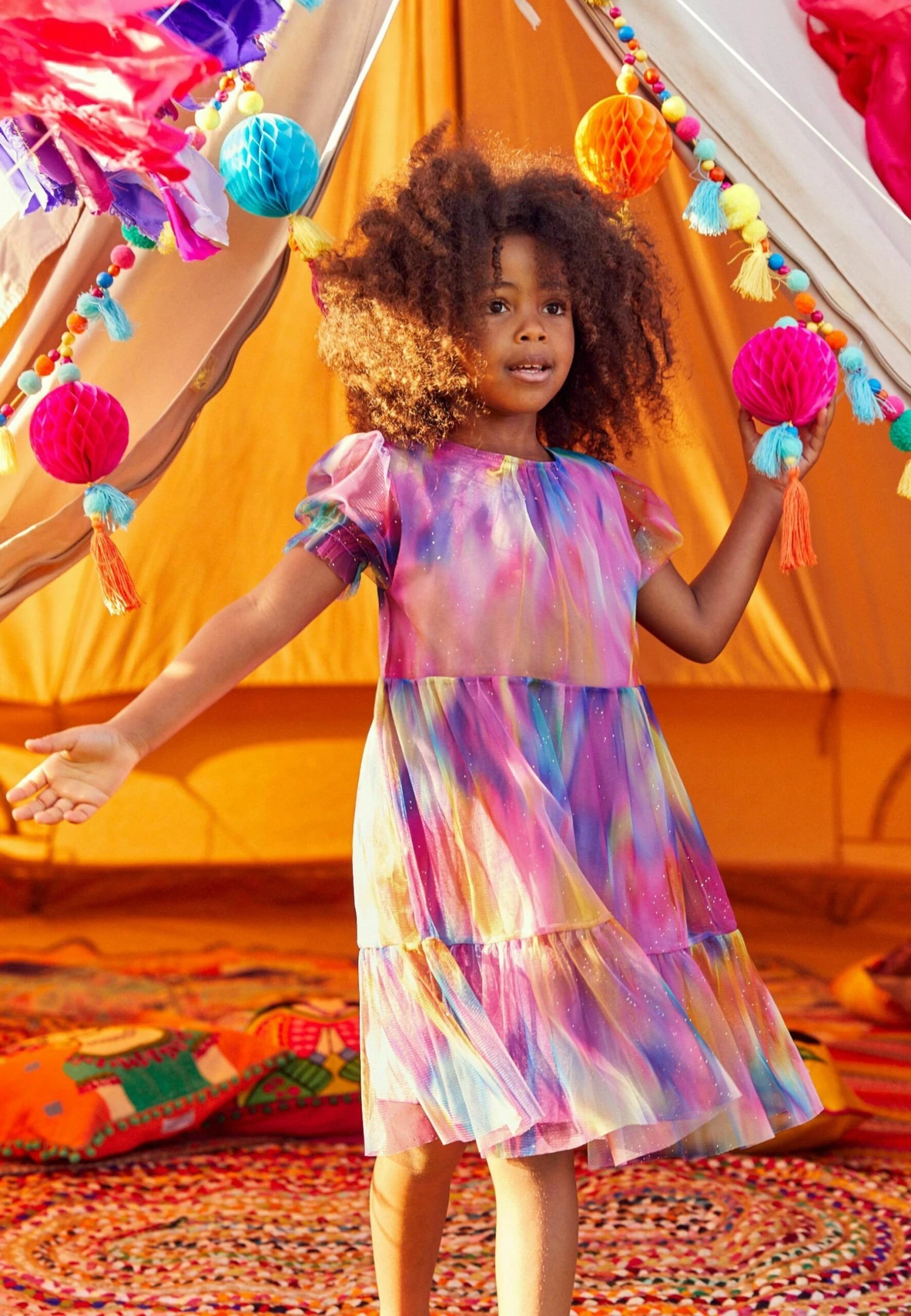 Next Tiered Tulle - Cocktailjurk - Pink Purple Rainbow Sparkle 1 Next Tiered Tulle - Cocktailjurk - Pink Purple Rainbow Sparkle