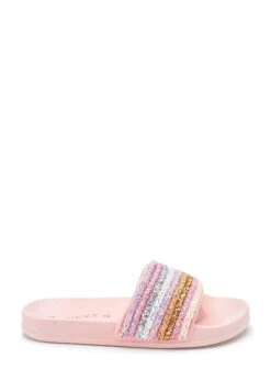 Next Glitter Sliders Standard - Badslippers - Pink Multicoloured