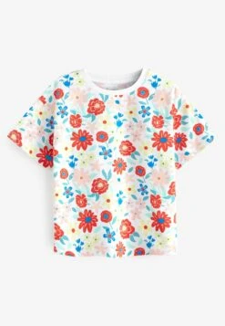 Next 4 Pack - T-Shirt Print - Ecru White Navy Blue -Next ef123b0f2f6e4e5c8b60246e6e2df6ec