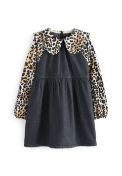 Next Collar Raglan Standard - Spijkerjurk - Animal Print -Next f11b8056592440f4967f22c30b75f0b9