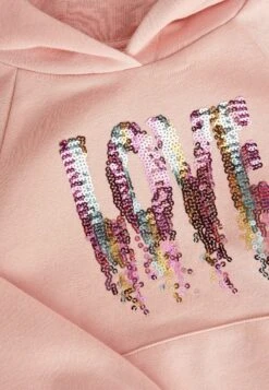 Next Hoodie - Pink Sequin Slogan -Next f134b3a8f7dc4882a3930f2d012def61