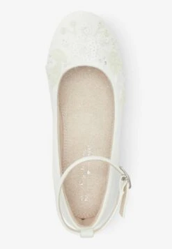 Next Standard - Ballerina'S Met Enkelbandjes - Ivory Satin Floral Embellished Mary Jane Occasion -Next f13b6fc243d54e94ade60dfe5532b425