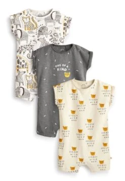 Next 3 Pack- Jumpsuit - Monochrome Safari