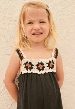 Next Crochet TexturedStandard - Jumpsuit - Charcoal Grey -Next f459a9fb42024e57b7679a3699c9b84a