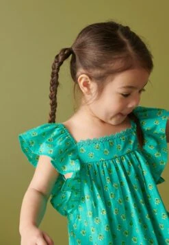 Next Printed Frill - Jurk - Green -Next f65619db352a418197fa729652d15b3a