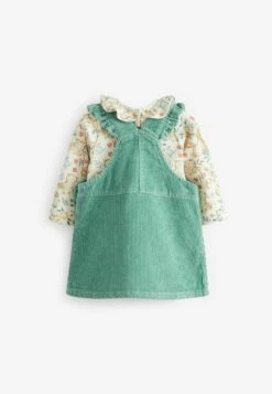 Next 2 Piece Pinafore And Set - Longsleeve - Teal Blue Cord -Next f94ea4ee8846437da7ab892c950bcb24