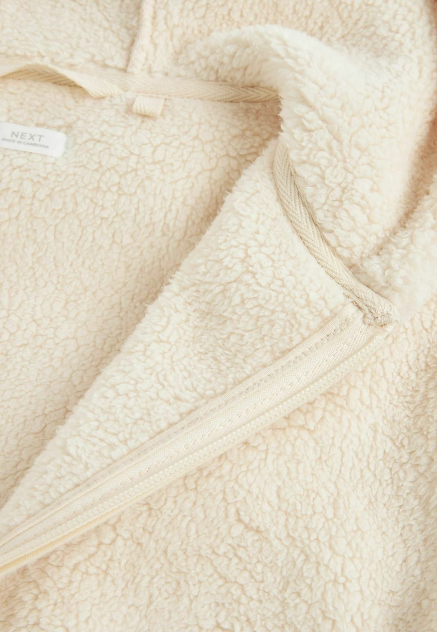 Next Borg Zip Standard - Fleecejas - Cream 7 Next Borg Zip Standard - Fleecejas - Cream - Afbeelding 7