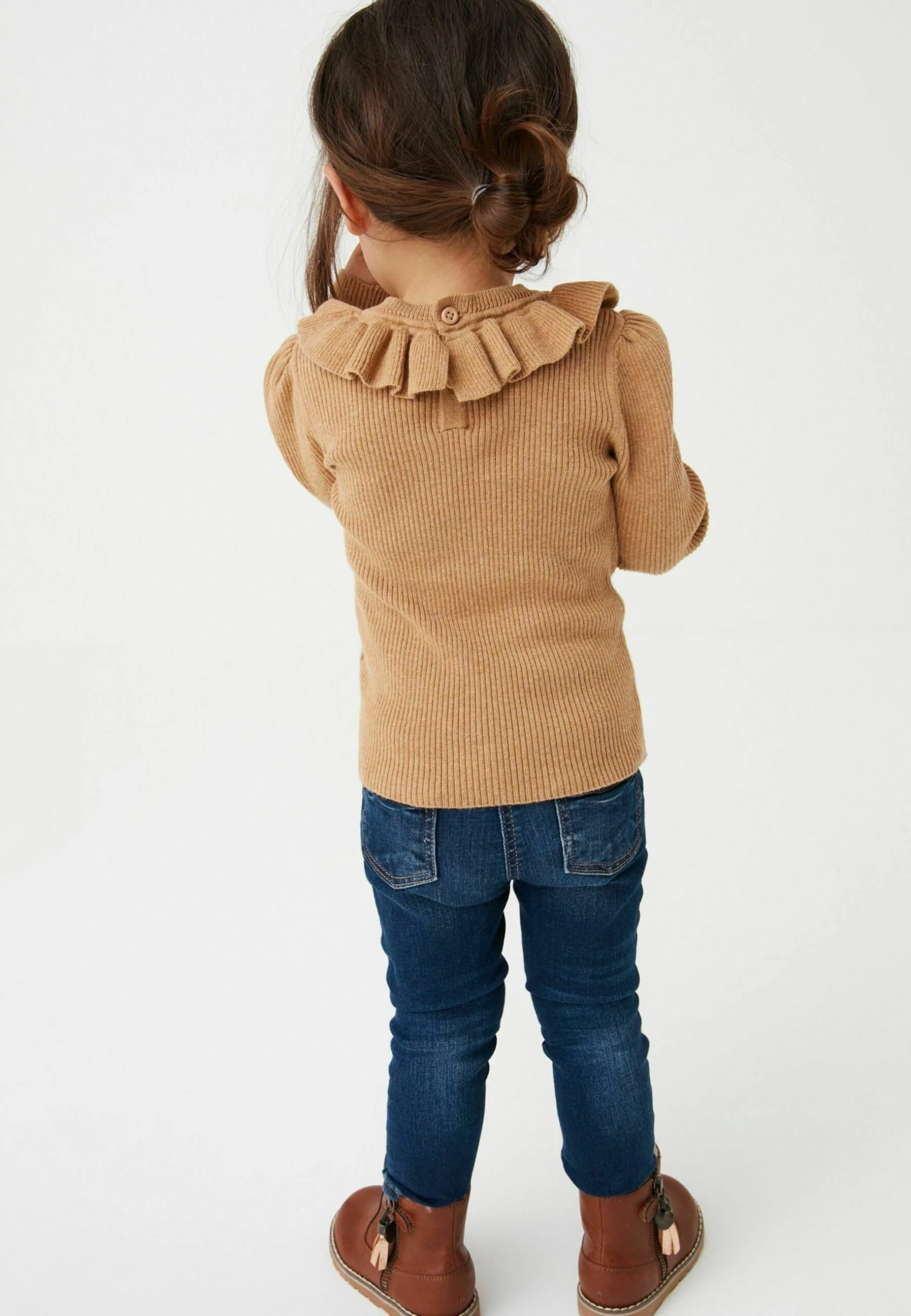 Next Frill Neck- Trui - Tan Brown 2 Next Frill Neck- Trui - Tan Brown - Afbeelding 2