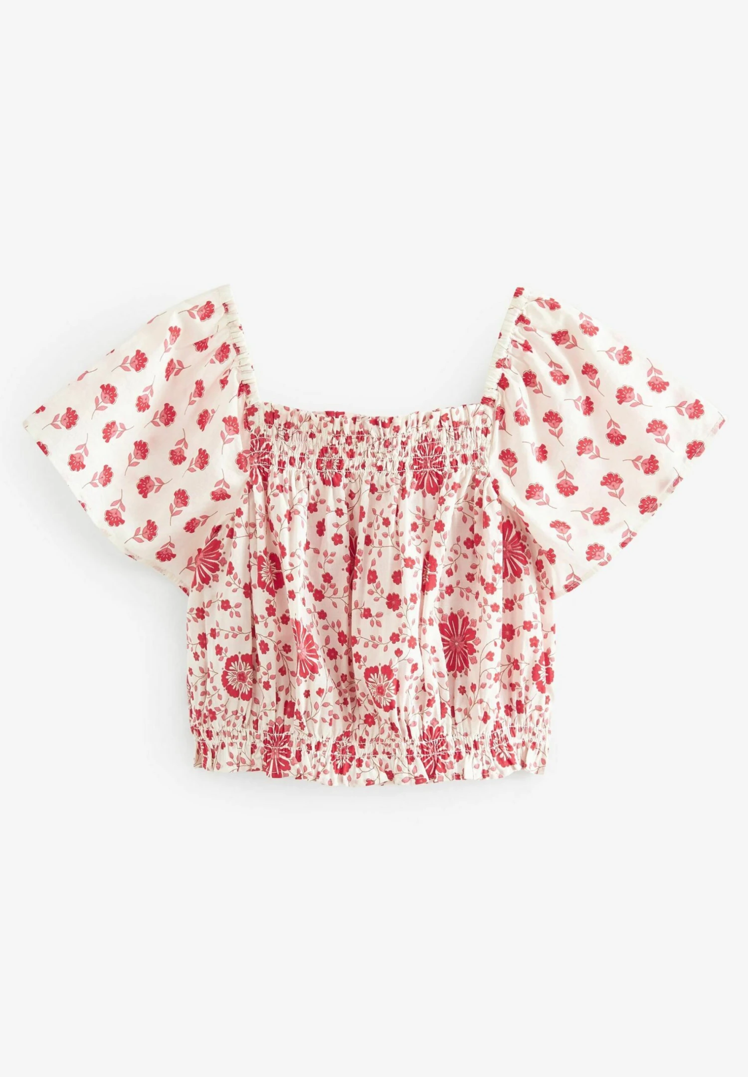 Next Shirred - Blouse - Red Floral 4 Next Shirred - Blouse - Red Floral - Afbeelding 4